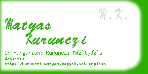 matyas kurunczi business card